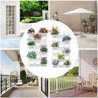 Vertical Wall Planter, 36pots Wall-Mounted Flower Pot Holder, Vertical Pocket Garden Wall Planter Outdoor Hanging Flower Pot, Stackable Grow Bags for Flowers Vegetables Fruits (White) - Image 5