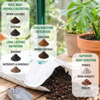 Organic Indoor Plant Soil, Well-Draining Potting Mix, Large 7.5L Bag - Image 3
