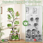 62" Plant Stand with Grow Light for Plants Display, 8-Tier Plant Shelves - Image 5