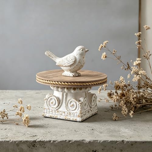 SOFE Rustic 6 Inch Tall Pedestal Stands, Wooden Display Riser by SOFE
