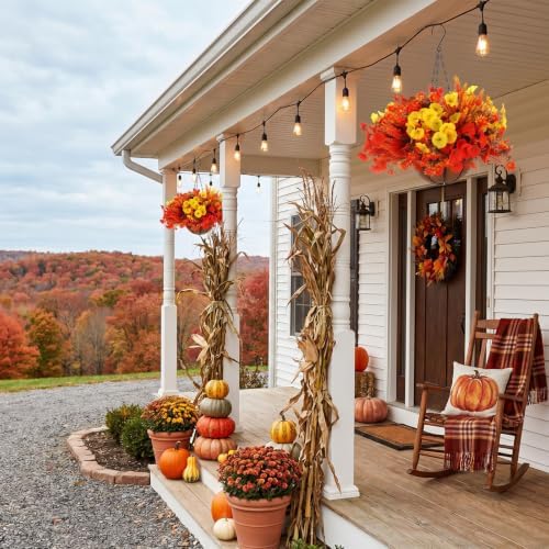 Thiccywoov 2 Set Fall Artificial Flower with Basket, Morning Glory - Image 5