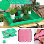 2 PCS Gardening Planting Mat, Reusable Garden Potted Pad Cushion, Transplanting for Flower Succulents Plant Repotting for Plants Transplanting(Blue,75x75CM) - Image 3