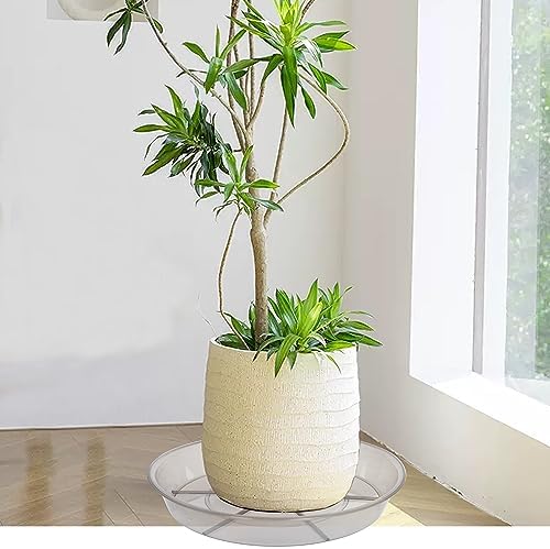 2 Pack Plant Saucer Drip Tray 17 inch, Large Heavy Sturdy Plastic Planter Flower Pot Saucers for Indoor Outdoor Garden, Plant Water Drip Trays for pots (17" 2Pack, Grey) - Image 6