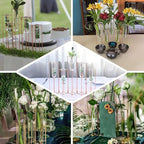 Efavormart Set of 5-12" Conjoined Geometric Metal Flower Vase Racks Hydroponic Test Tube Vases for Wedding Table Decoration - Image 5