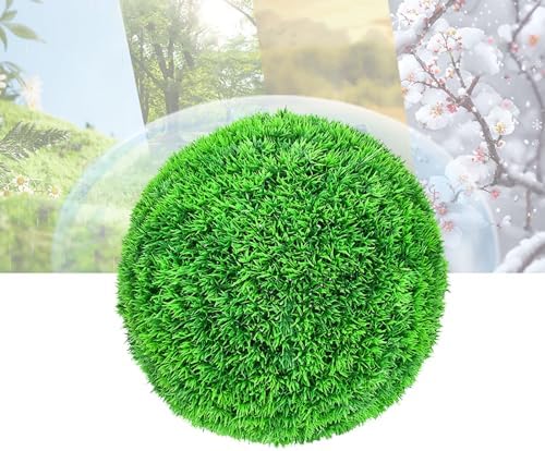 Faux Boxwood Decorative Balls Dia 11in, Artificial Grass Fake Plants, Decorative Balls for Home Decor, Small Artificial Plants, Garden Spheres Large Outdoor, Decorative Grass Ball Ornament by ATYUJKB
