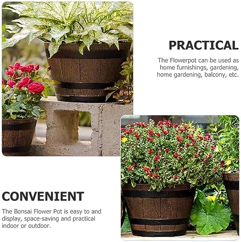 Levemolo Outdoor Decorative Resin Bonsai Planter Pot for Thickened Breathable Flower Pot Drainage for Garden and Home - Image 2