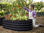 Plant & Plot Galvanized Raised Garden Beds Outdoor // 4×2×1 ft (2-Pack) Planter Raised Beds for Gardening, Vegetables, Flowers // Large Metal Garden Box // Patented Tool-Free Design (Black) - Image 4