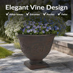 Sunnydaze Darcy 16'' Large Round Plant Pot, 4pk, Rust - Image 2