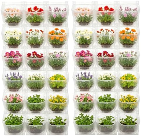 Vertical Wall Planter with 36 Pots, Modular Vertical Garden Wall Planters by Unknown