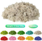 uxcell Preserved Reindeer Moss, 17.6oz Fake Moss for Crafts Artificial Dried Moss for Decoration Terrariums Potted Plants, Cream - Image 2