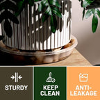 MUDEELA 6-Pack Plastic Plant Saucers Tray for Indoor, 14 Inches, Clear - Image 4