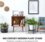 Fox & Fern Mid Century Plant Stands for Indoor Planters, Bamboo, 11.8 Inch - Image 3