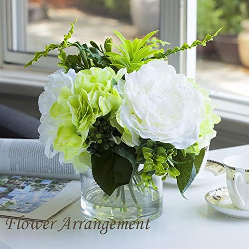 Enova Floral Set of 4 Clear Cylinder Glass Vase, 5W x 5H Inches Round Flowers Vase, Pillar Candle Floating Candle Holders, Floral Glass Vase for Home Office Decor, Wedding Centerpiece - Image 5