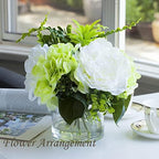 Enova Floral Set of 4 Clear Cylinder Glass Vase, 5W x 5H Inches Round Flowers Vase, Pillar Candle Floating Candle Holders, Floral Glass Vase for Home Office Decor, Wedding Centerpiece - Image 5