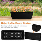 ETELI Railing Planter Hanging Planter Box with Brackets Set 6, Black - Image 3