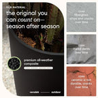 Veradek Mason Series Vega Planter - Tall Round Outdoor Planter with Shelf - Image 6