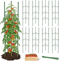 MYMULIKE 8 Pack Tomato Cages for Garden, 51in*13in Adjustable Tomatoes Plant Stakes Support Cages Trellis, Garden Trellis for Vegetable Flowers Fruits Climbing Plants- 20 Binding Wires Included by MYMULIKEHOME