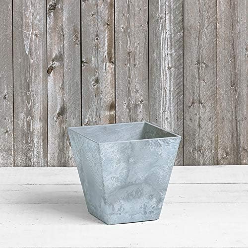 Root & Vessel, ArtStone 35120 Ella Square Planter, Grey, 12-Inch - Image 2