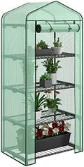 4 Tier Mini Greenhouse Indoor Outdoor with PE Cover and Roll-Up Zipper Door, Portable Waterproof Cloth Greenhouse Tent Grow Seeds & Seedlings, 2.3x1.5x5.3 FT by NovaMicrodermabrasion