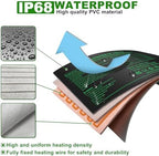 Seedling Heat Mat with Built-in Temperature Controller (2 Pack), 10" x 20.75" Plant Heating Pad with Thermostat for Indoor Seed Starting Germination Hydroponics Waterproof - Image 5