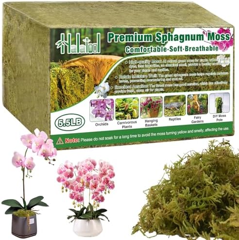 Halatool 5.5 LB Natural Green Forest Moss, Long Fiber Dried Sphagnum Moss by HALATOOL
