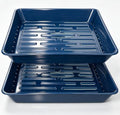 2 Packs Square Plant Saucer Pot Tray, 16 inch Blue Flower Planter Saucers and Drip Trays by Unknown