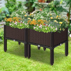 Elevated Plastic Raised Garden Bed Planter Outdoor Planters with Drainage - Image 3