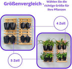 LaLaGreen Wall Planters for Indoor Plants (4in, 10 Pack) Small Planter - Image 3