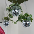 Bubblegum Stuff Disco Ball Hanging Planter (4 in) - Hanging Planters for Indoor Plants - Spherical Shaped Plant Pots with Mirrored Exterior - Available in 4-inch, 6-inch and 8-inch Sizes…… - Image 6