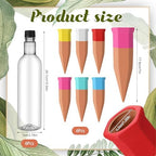 SiliFine 6 Sets Terracotta Watering Spikes,Clear and Mixed Color - Image 2