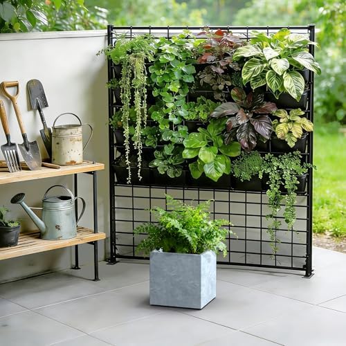 Kante Small Square Blue Gray Concrete Planter 10" W, Outdoor - Image 4
