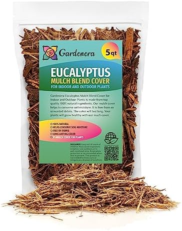 Gardenera Eucalyptus Mulch - Promote Natural Pest Resistance and Plant Vitality - 5 QUARTS by Gardenera