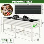 G GOOD GAIN Elevated Raised Garden Bed Kit with Legs, Rack, 2x6ft, White - Image 5