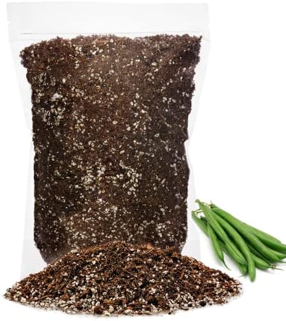 GARDENERA Premium Organic Potting Soil for Green Beans - (4 Quart Bag) by Gardenera