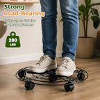 2 Packs 17.5" Extra-large Metal Plant Caddy with 6 Wheels Iron Rolling Plant Stands Heavy-duty Plant Roller Base Pot Movers Indoor Outdoor Wheeled Plant Dolly with Casters Planter Coaster Trolley - Image 4