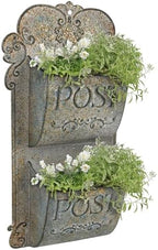 All Chic Metal Wall Planter Outdoor Wall Planter Rustic Wall Mount Planter Wall Hanging Planter Outdoor Wall Planter for Farmhouse Garden Decor by HOME
