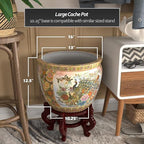 16" Famille Rose Porcelain Fishbowl - Image 4