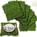 12 Artificial Moss Mat Roll for Wonderland Party, 11.8 x 11.8 Inch, Green by Zeyune