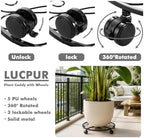 3 Pack Metal Plant Caddy with Wheels, 20 Inch Plant Stand with Wheels Heavy Duty Wrought Iron Large Rolling Plant Caddy Plant Dolly Plant Rollers Plant Cart Large Plant Mover - Image 5