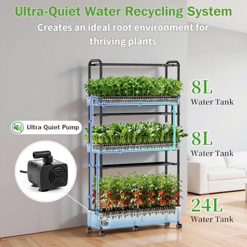 Growell 90 Pods Large Hydroponics Growing System Kit, Indoor Herb Garden - Image 5