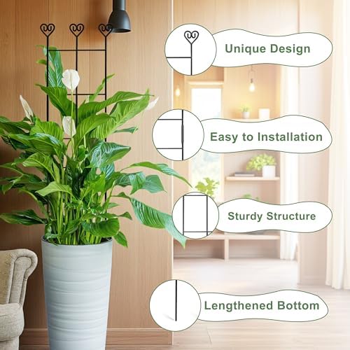 Coomin 32in Monstera Plant Support Trellis for Indoor Plants, 4P - Image 3