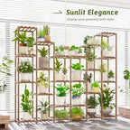 GENTINGBRO 22 Tiers Plant Shelf for Plants Large Indoor Plant Stand Plant Rack Extra Large Wood Plant Stands for Hanging Plant Holder for Patio Balcony Garden - Image 3