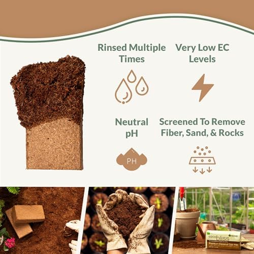 Coco Coir 650gm Bricks + Worm Castings + Mycorrhizal Inoculant + Neem Meal Fertilizer + Organic Biochar for Plants - All Natural Soil Amendments for Plants - Organic Coco Coir for Plants & Gardening - Image 2