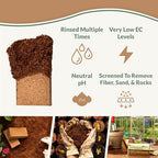 Coco Coir 650gm Bricks + Worm Castings + Mycorrhizal Inoculant + Neem Meal Fertilizer + Organic Biochar for Plants - All Natural Soil Amendments for Plants - Organic Coco Coir for Plants & Gardening - Image 2