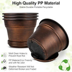 Fodetyff Planters-Plant-Pots-Indoor-Outdoor, 13 inch 4 Pack Copper - Image 4