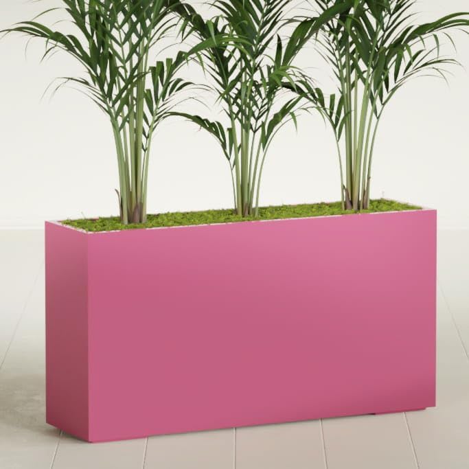 Greenline Alice Tall Rectangular Fiberglass Planter, Outdoor Planter Box - Image 2