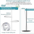 Upgraded 74" Shepherd's Hook for Bird Feeder，White Floor Hanging Plant，White Wind Chime Stand, Waterproof Metal & Adjustable-Height Standing Pole Holder for Wreath, Indoor & Outdoor（2 Placement Racks) - Image 6