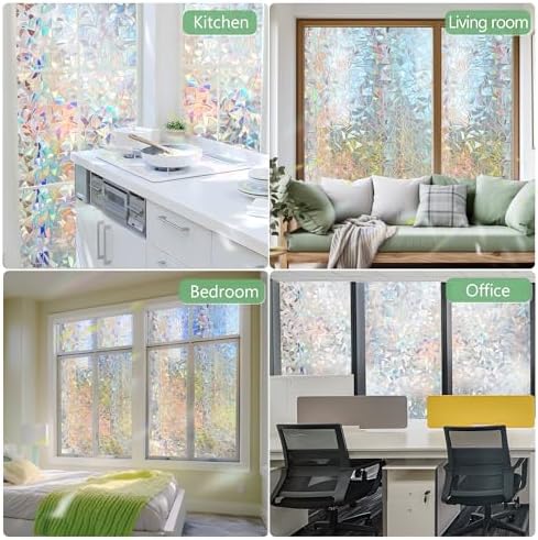 HIDBEA Window Privacy Film Static Clings,Rainbow Window Film,35.4in x 6.5ft - Image 7