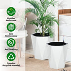 16 Inch Tall Planters Set of 2, Self Watering Plant Pots Outdoor Planters - Image 2