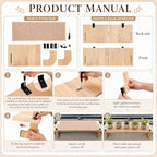 Adnee Natural Wood Window Sill Plant Shelf, Adjustable Window Sill Extender - Image 4